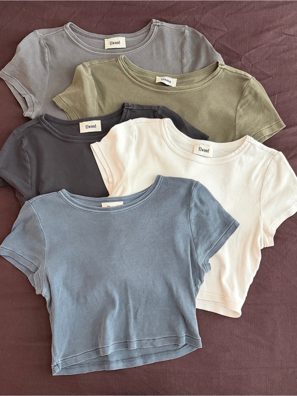 Elwood cropped baby tees bundle | Gray, Pine, Black, White, Navy